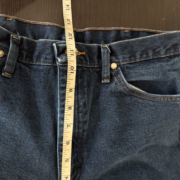 Wrangler Jeans Mens 34 X 32 Straight Leg Regular Fit Denim Cotton Cowboy Vintage - Picture 8 of 10